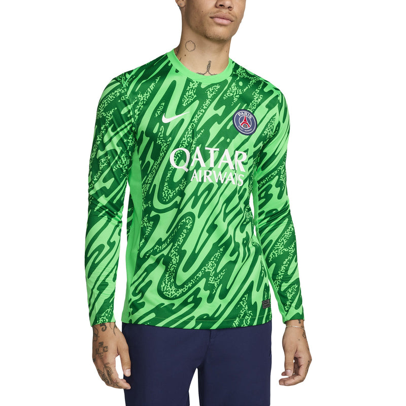 Paris Saint-Germain Nike 2024/25 Goalkeeper Stadium Long Sleeve Jersey - Green