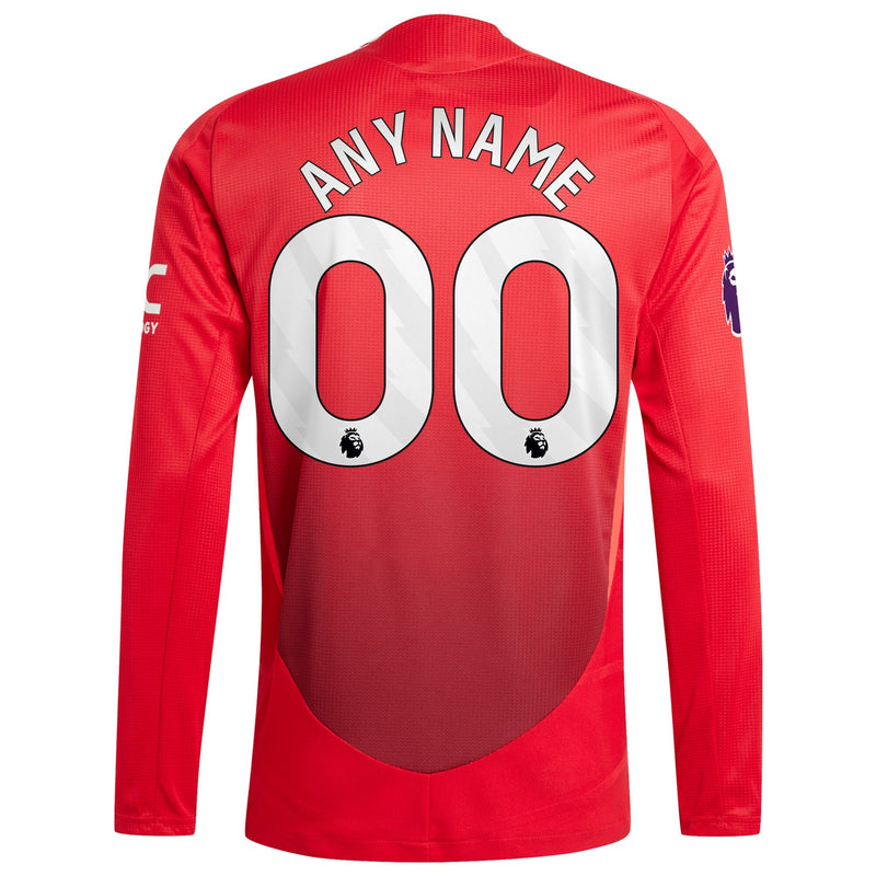 Manchester United adidas Shirt 2024/2025 Home Custom Long Sleeve Jersey - Red