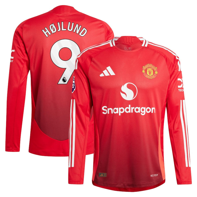 Rasmus Højlund Manchester United adidas 2024/25 Home Long Sleeve Player Jersey - Red