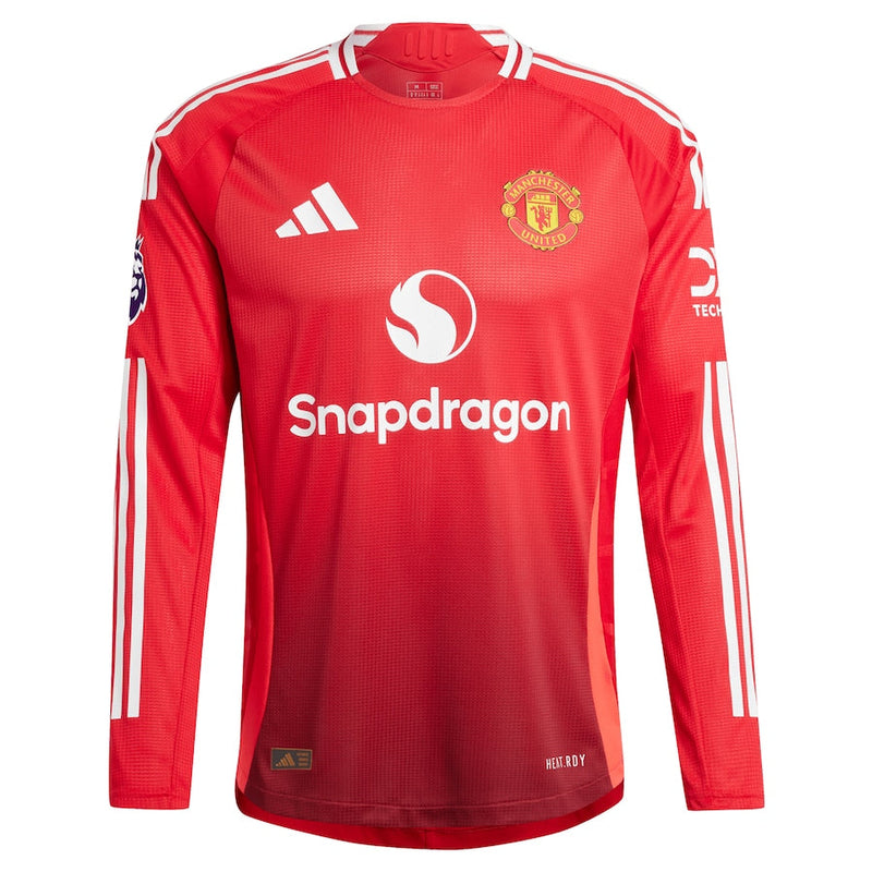 Rasmus Højlund Manchester United adidas Shirt 2024/2025 Home Long Sleeve Player Jersey - Red