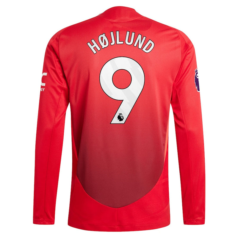 Rasmus Højlund Manchester United adidas 2024/25 Home Long Sleeve Player Jersey - Red