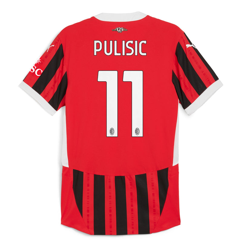 Christian Pulisic AC Milan Puma 2024/25 Home Player Jersey - Red