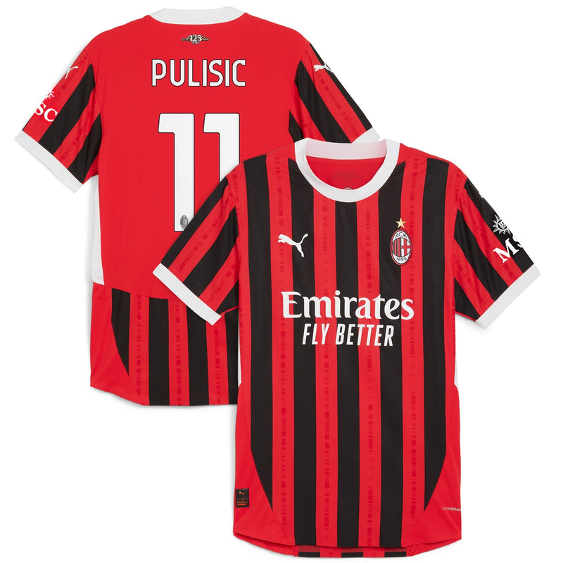 Christian Pulisic AC Milan Puma 2024/25 Home Player Jersey - Red