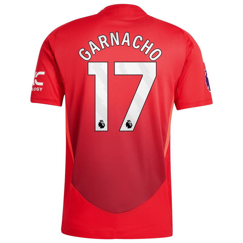 Alejandro Garnacho Manchester United Shirt 2024/2025 Home Player Jersey - Red