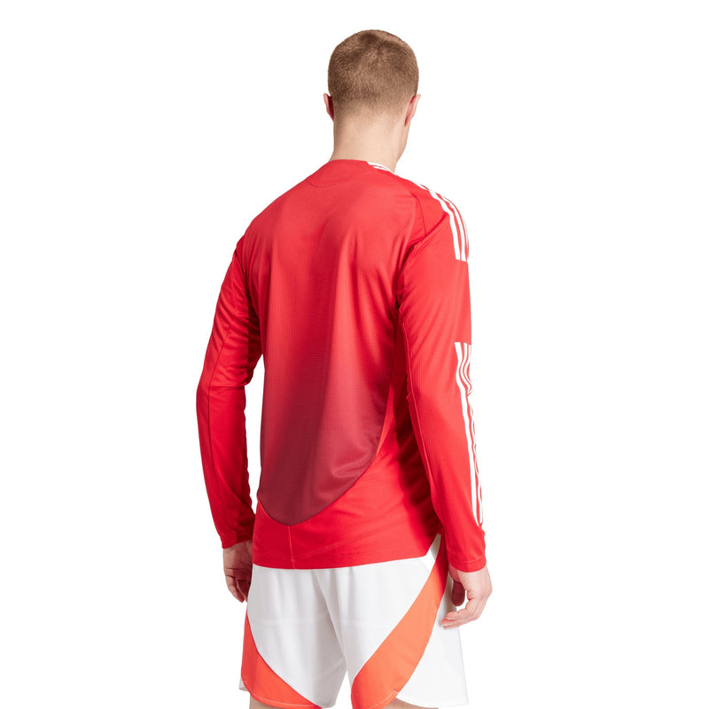 Manchester United adidas 2024/25 Home Long Sleeve Patch Jersey - Red