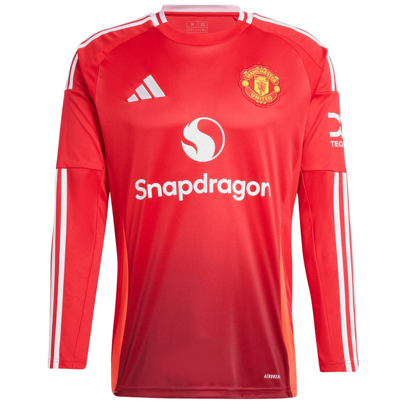 Alejandro Garnacho Manchester United 2024/25 Home Long Sleeve Player Jersey - Red