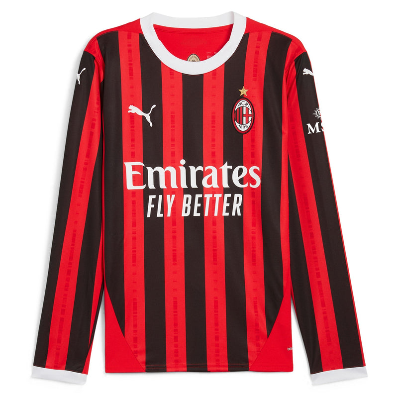 AC Milan Puma 2024/25 Home Long Sleeve Jersey - Red