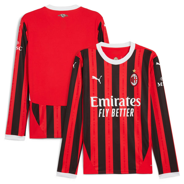 AC Milan Puma 2024/25 Home Long Sleeve Jersey - Red