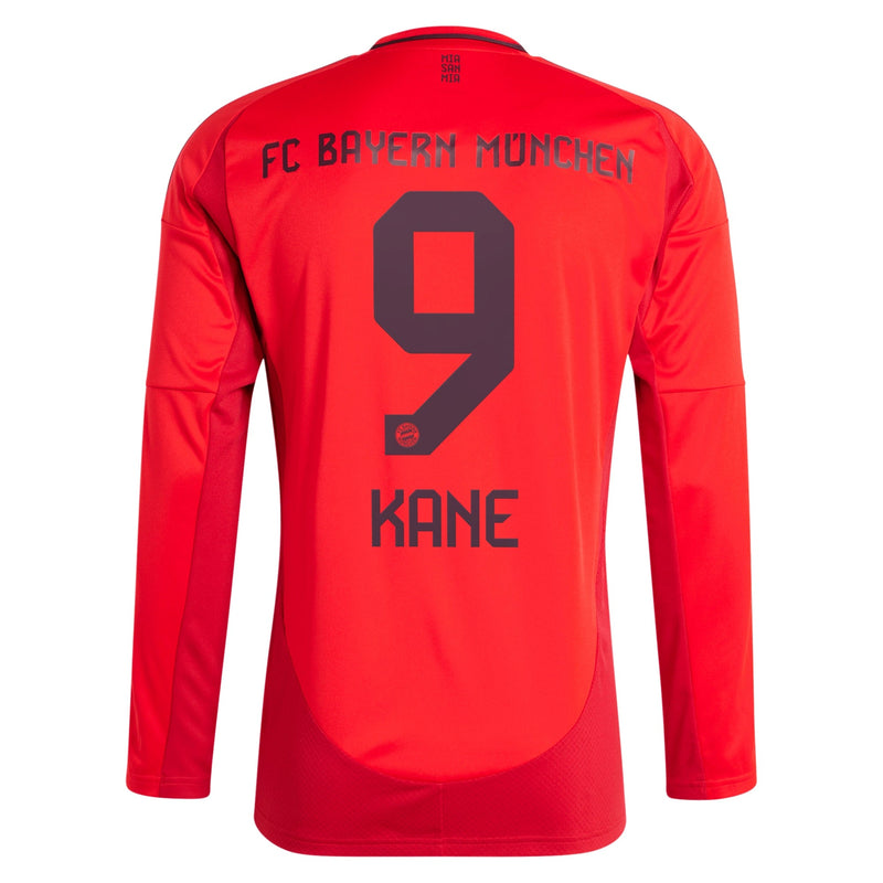 Selected slide 1 of 3Display slide 2 of 3Display slide 3 of 3 Harry Kane Bayern Munich adidas 2024/25 Home Long Sleeve Player Jersey - Red