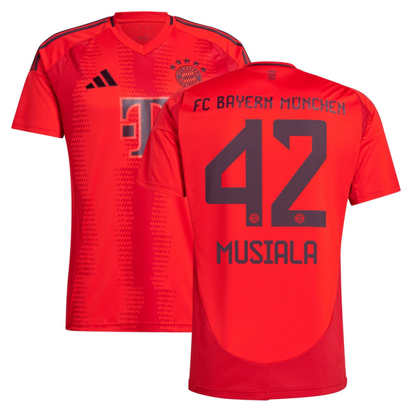 Jamal Musiala Bayern Munich adidas 2024/25 Home Player Jersey - Red