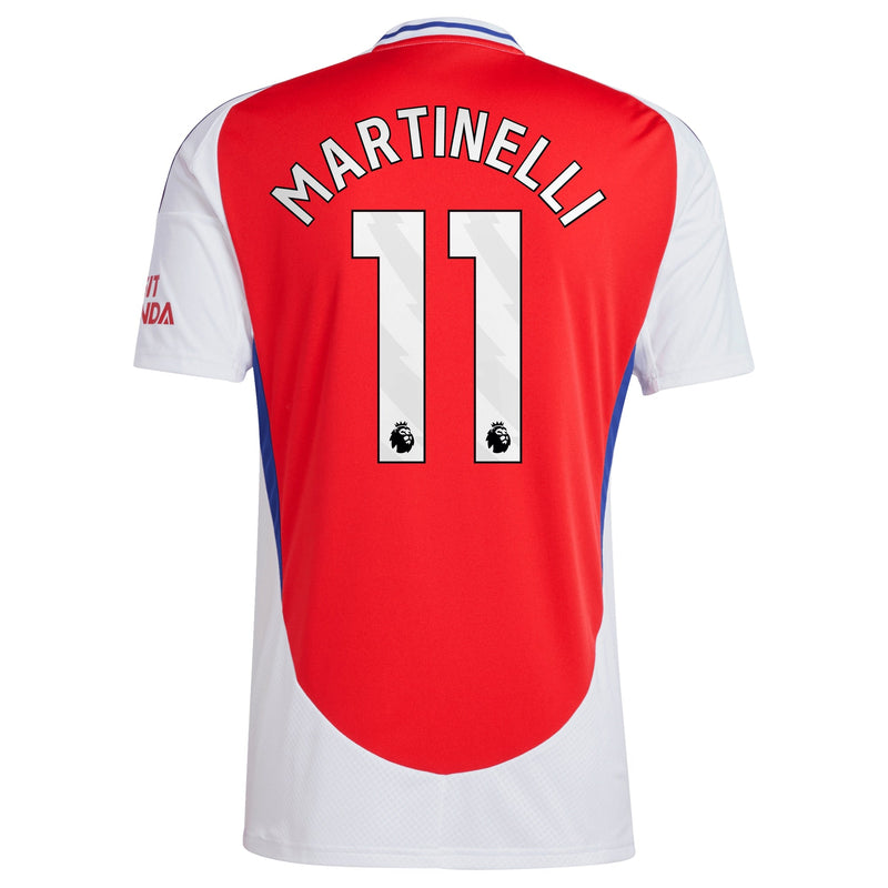 Gabriel Martinelli Arsenal adidas 2024/25 Home Player Jersey – Red