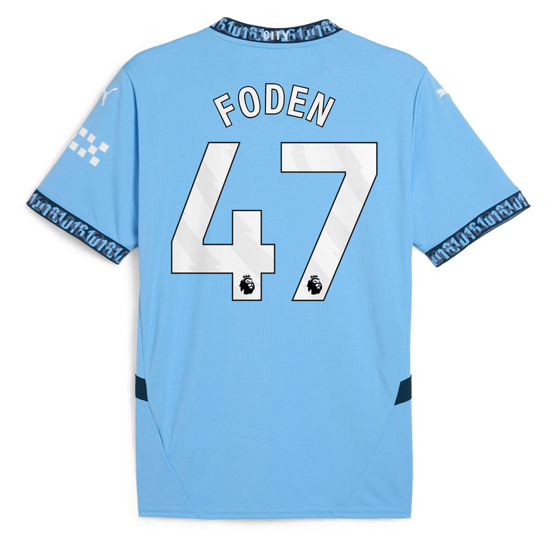 Phil Foden Manchester City Puma 2024/25 Home Player Jersey - Light Blue