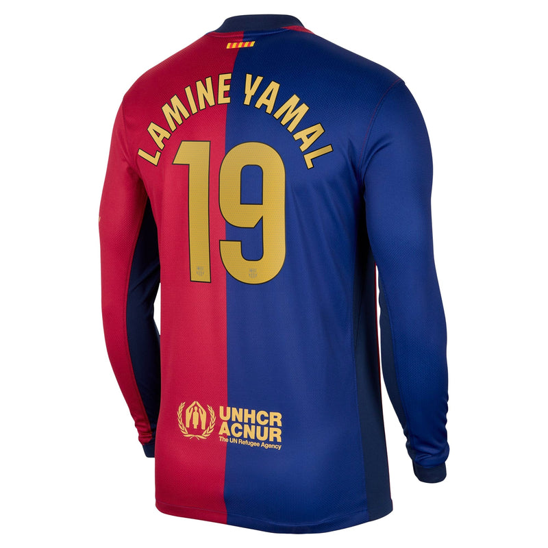 Lamine Yamal Barcelona Nike Authentic 2024/25 Home Player Long Sleeve Jersey - Royal