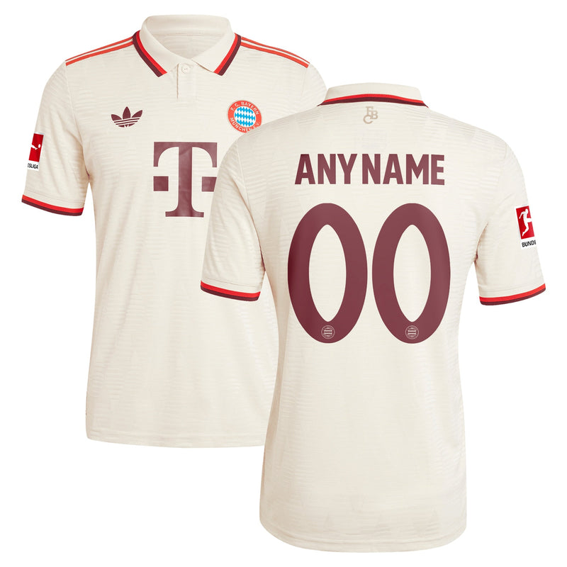 Bayern Munich adidas Originals 2024/25 Third Custom Jersey - Cream