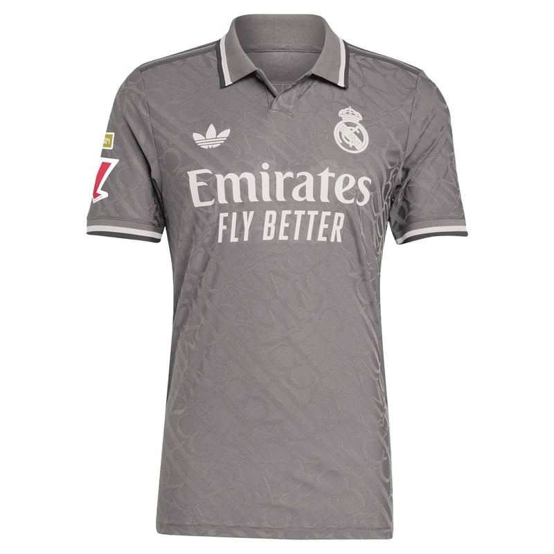 Real Madrid adidas Originals 2024/25 Third Custom Jersey - Charcoal