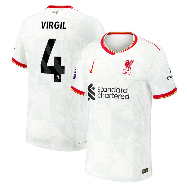 Virgil van Dijk Liverpool Nike 2024/25 Third Jersey - White