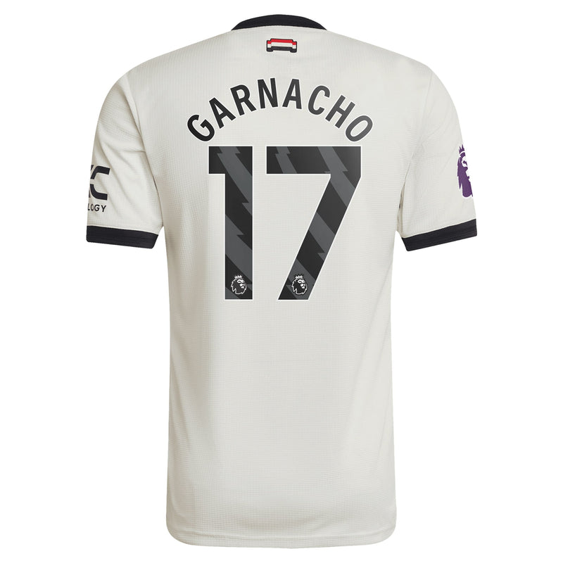 Alejandro Garnacho Manchester United adidas Shirt 2024/2025 Third Jersey - Cream