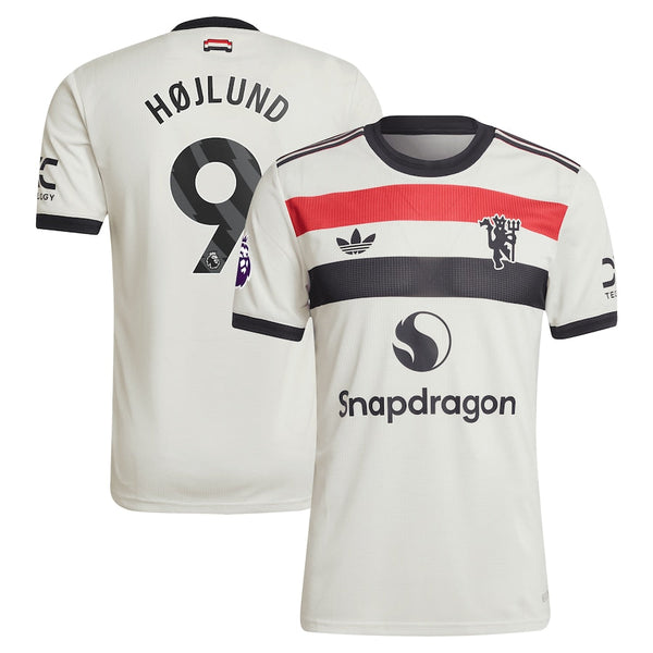 Rasmus Højlund Manchester United adidas Originals 2024/25 Third Jersey - Cream