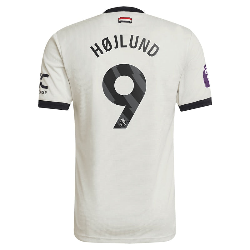 Rasmus Højlund Manchester United adidas Originals 2024/25 Third Jersey - Cream