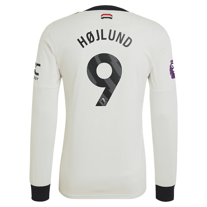 Rasmus Højlund Manchester United adidas Originals 2024/25 Third Long Sleeve Jersey - Cream