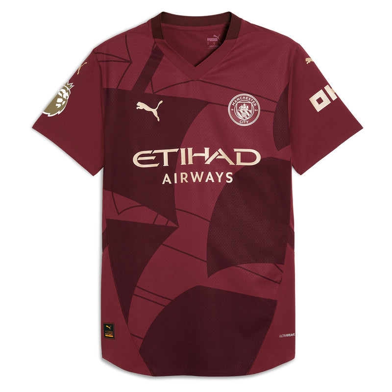 Erling Haaland Manchester City Puma 2024/25 Third Player Jersey - Burgundy