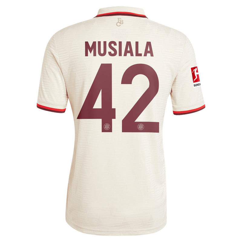 Jamal Musiala Bayern Munich adidas Originals 2024/25 Third Player Jersey - Cream