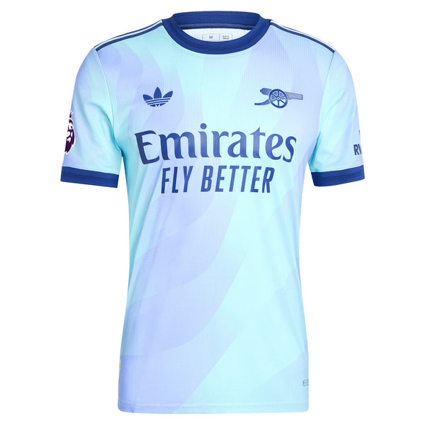 Declan Rice Arsenal adidas Originals 2024/25 Third Player Jersey - Aqua