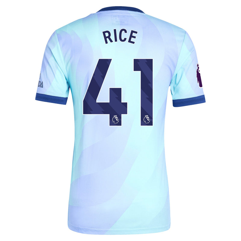 Declan Rice Arsenal adidas Originals 2024/25 Third Player Jersey - Aqua