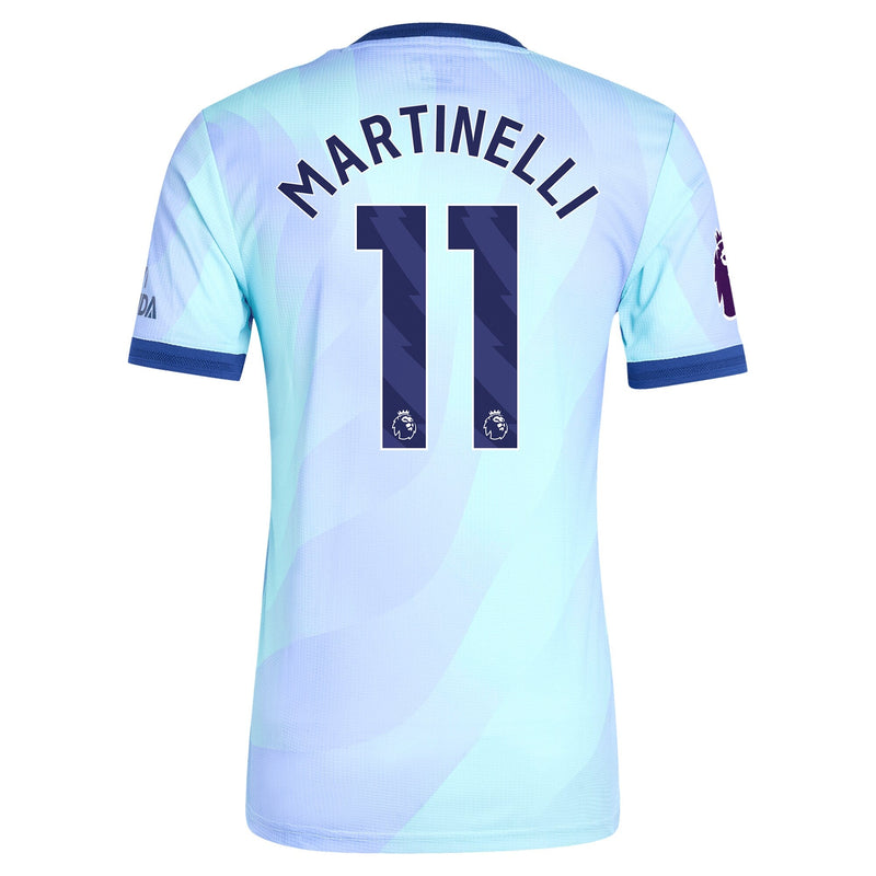 Gabriel Martinelli Arsenal adidas Originals 2024/25 Third Player Jersey - Aqua