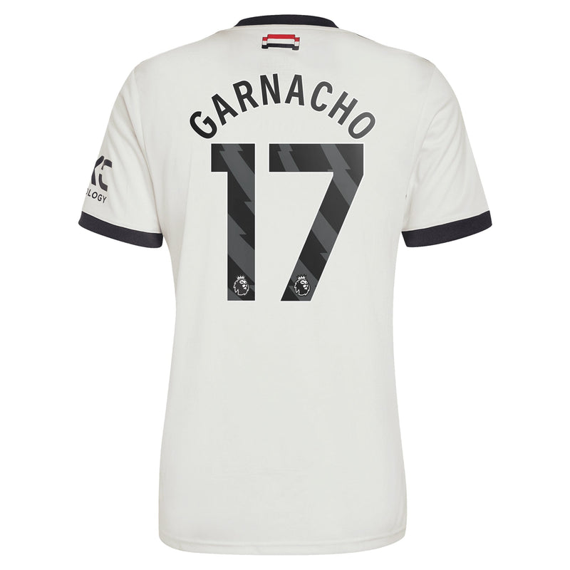 Alejandro Garnacho Manchester United adidas Originals 2024/25 Third Jersey - Cream