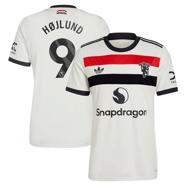 Rasmus Højlund Manchester United adidas Originals 2024/25 Third Jersey - Cream