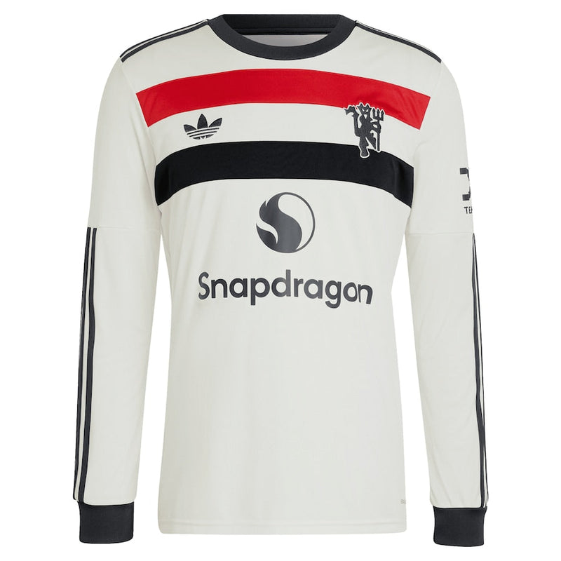 Rasmus Højlund Manchester United adidas Originals 2024/25 Third Long Sleeve Jersey - Cream