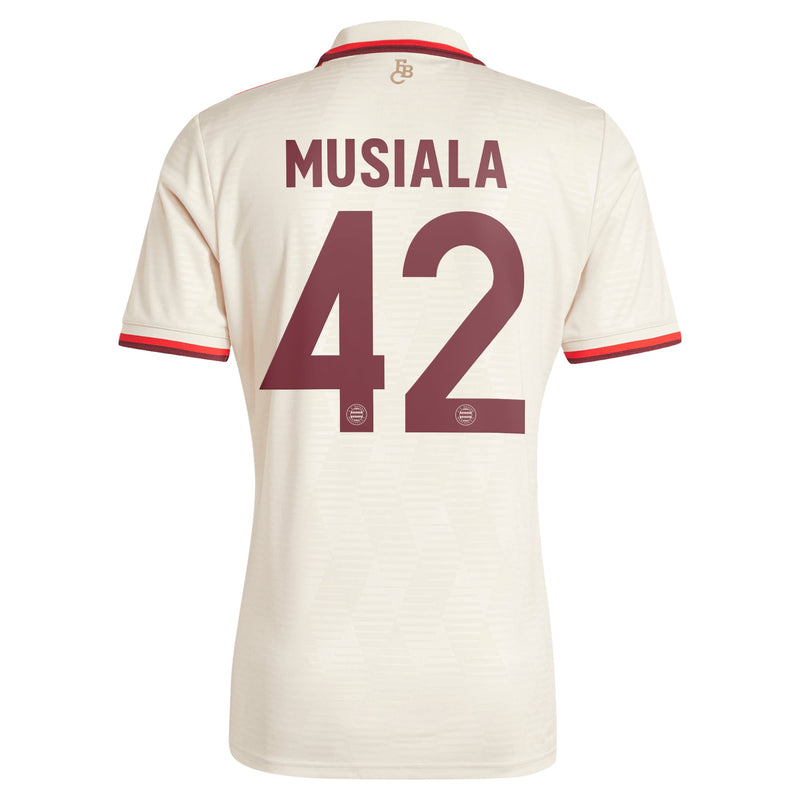 Jamal Musiala Bayern Munich adidas Originals 2024/25 Third Player Jersey - Cream