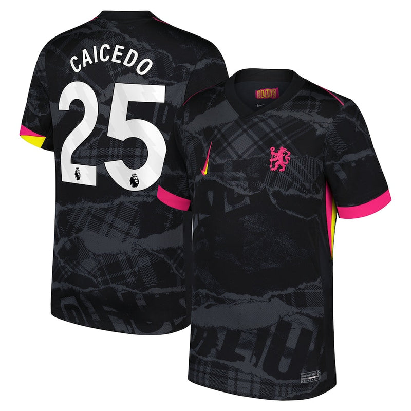 Moisés Caicedo Chelsea Nike 2024/25 Third Player Jersey - Anthracite