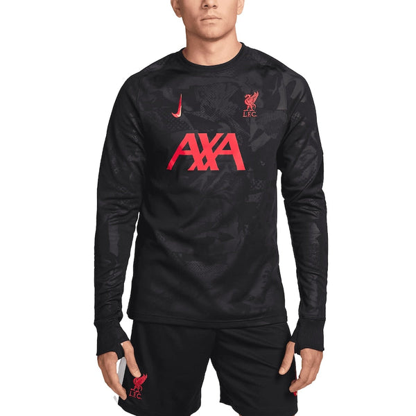 Liverpool Nike 2024/25 Third Academy Pro Pre-Match Pullover Top - Black