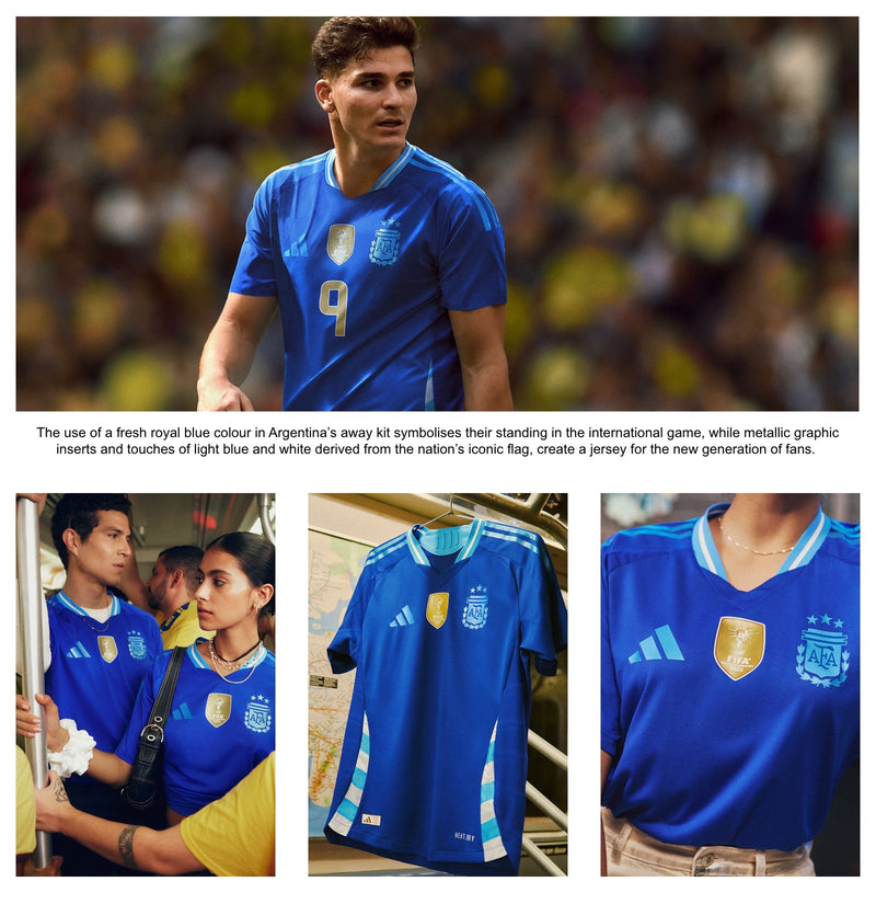 Argentina National Team adidas 2024 Away Jersey - Blue