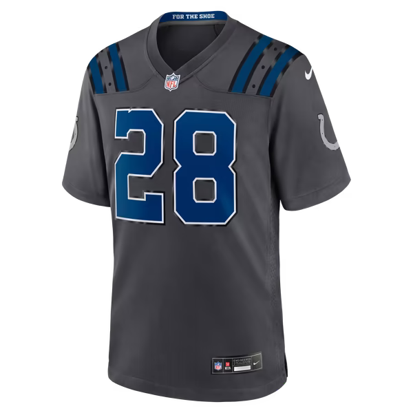 Jonathan Taylor Indianapolis Colts Nike 2026 Rivalries Collection Game Jersey - Anthracite