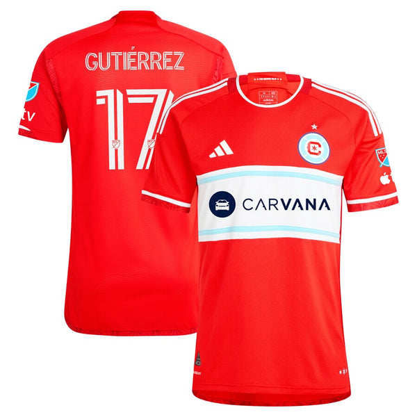 Brian Gutiérrez Chicago Fire adidas 2024 Return To Red Authentic Player Jersey – Red