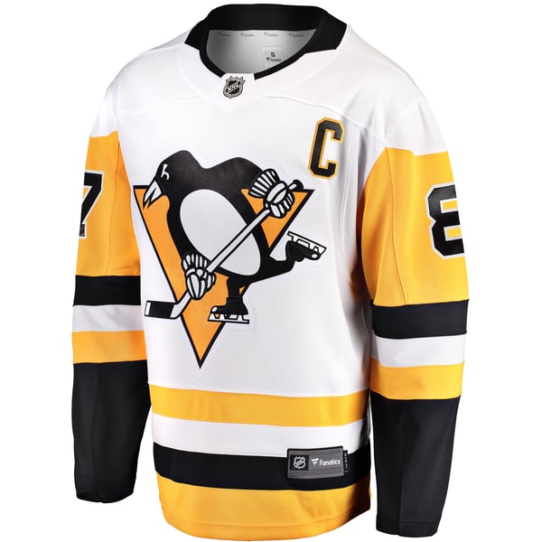Town Jersey Crosby Pittsburgh Penguins White Fanatics Breakaway Jersey