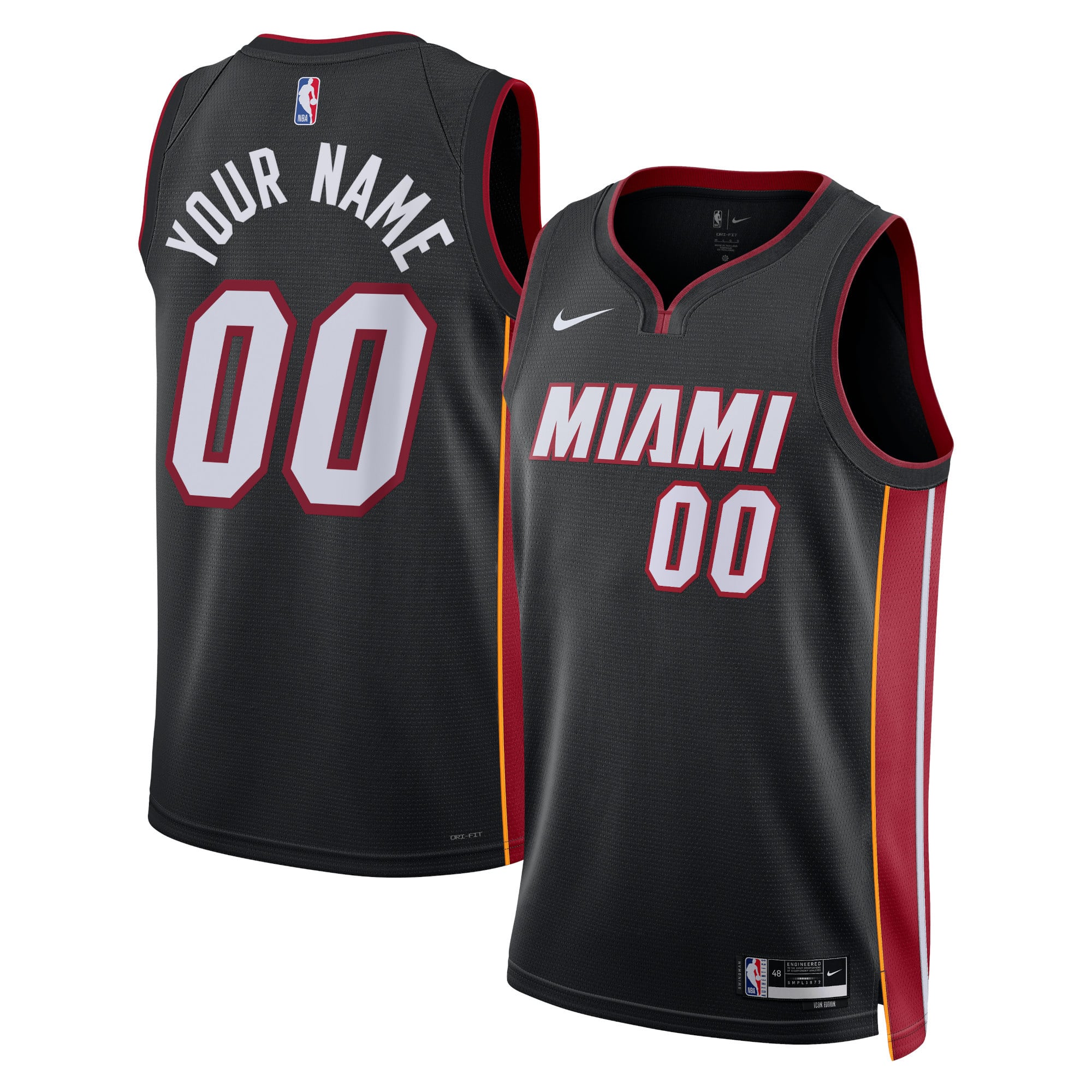 Town Jersey Unisex Nike Miami Heat Swingman Icon Edition Custom Jersey