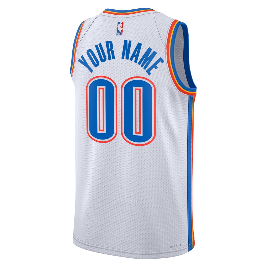Town Jersey Nike Unisex Oklahoma City Thunder Swingman Custom Jersey White