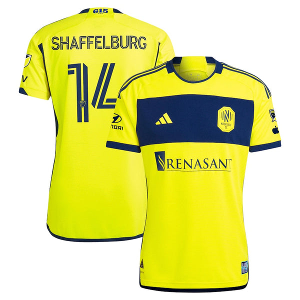 Jacob Shaffelburg Nashville SC adidas 2024 The 615 Kit Authentic Player Jersey - Yellow