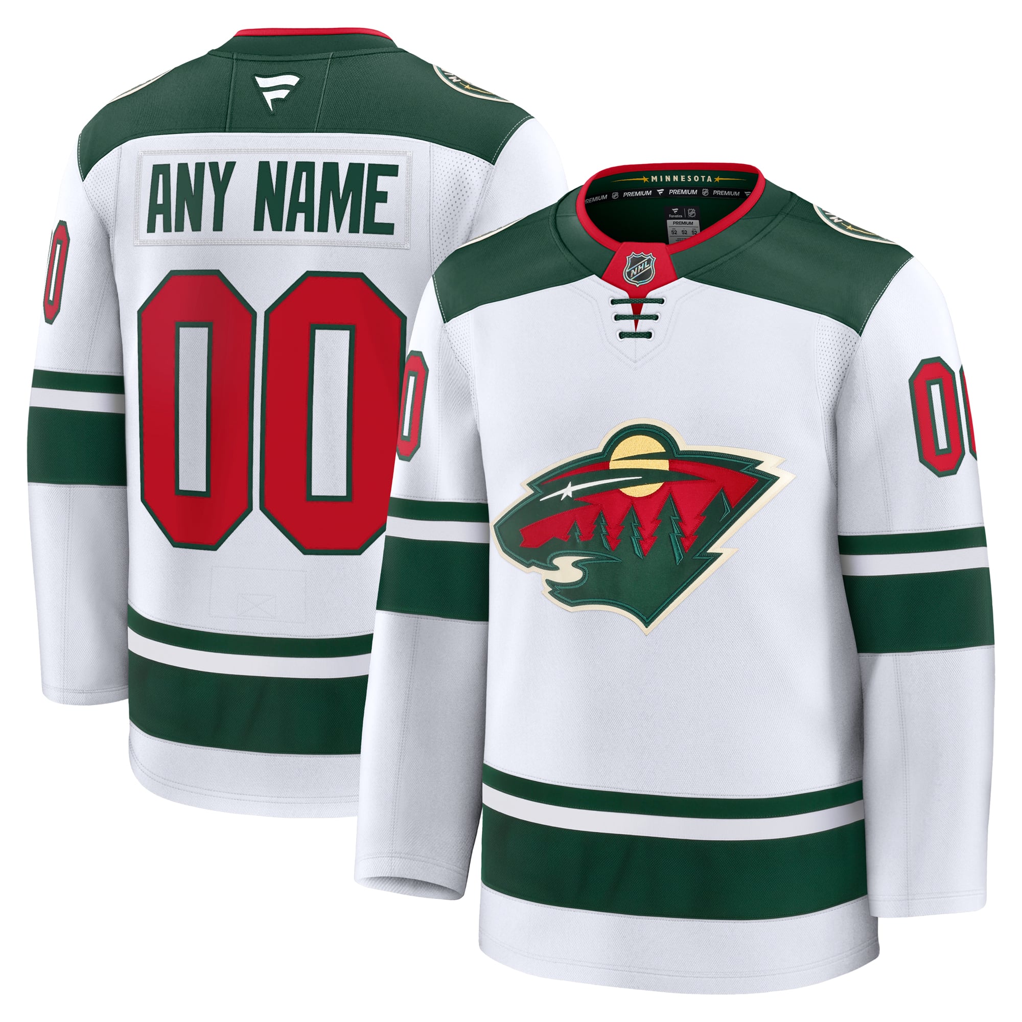 Town Jersey Fanatics Minnesota Wild Away Custom Jersey - White