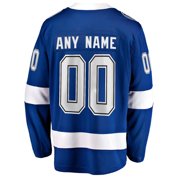 Town Jersey Tampa Bay Lightning Fanatics Home Breakaway Custom Jersey