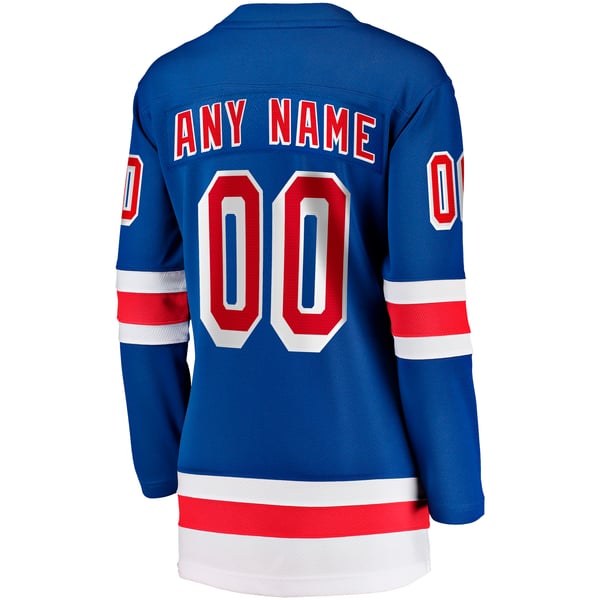 Town Jersey Women's Fanatics New York Rangers Home Breakaway Custom Jersey