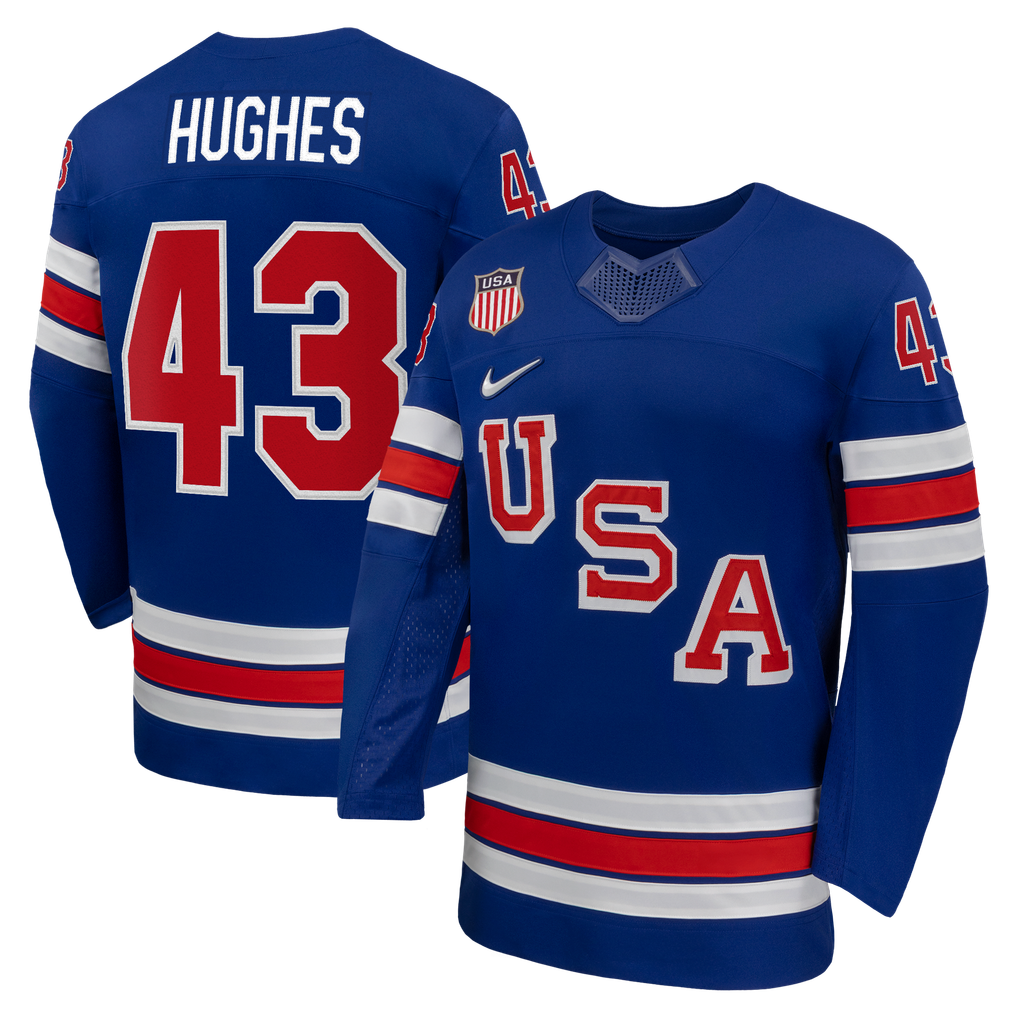 Town Jersey Nike Quinn Hughes US Hockey 2026 Home Jersey
