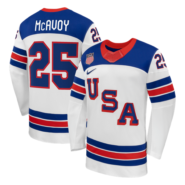 Town Jersey Nike Charlie McAvoy US Hockey 2026 Away Replica Jersey