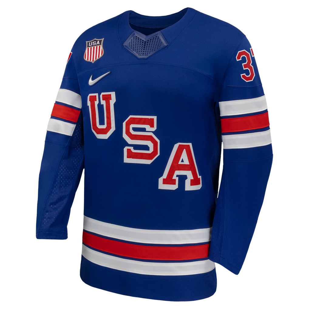 Town Jersey Connor Hellebuyck Nike US Hockey 2026 Home Replica Jersey