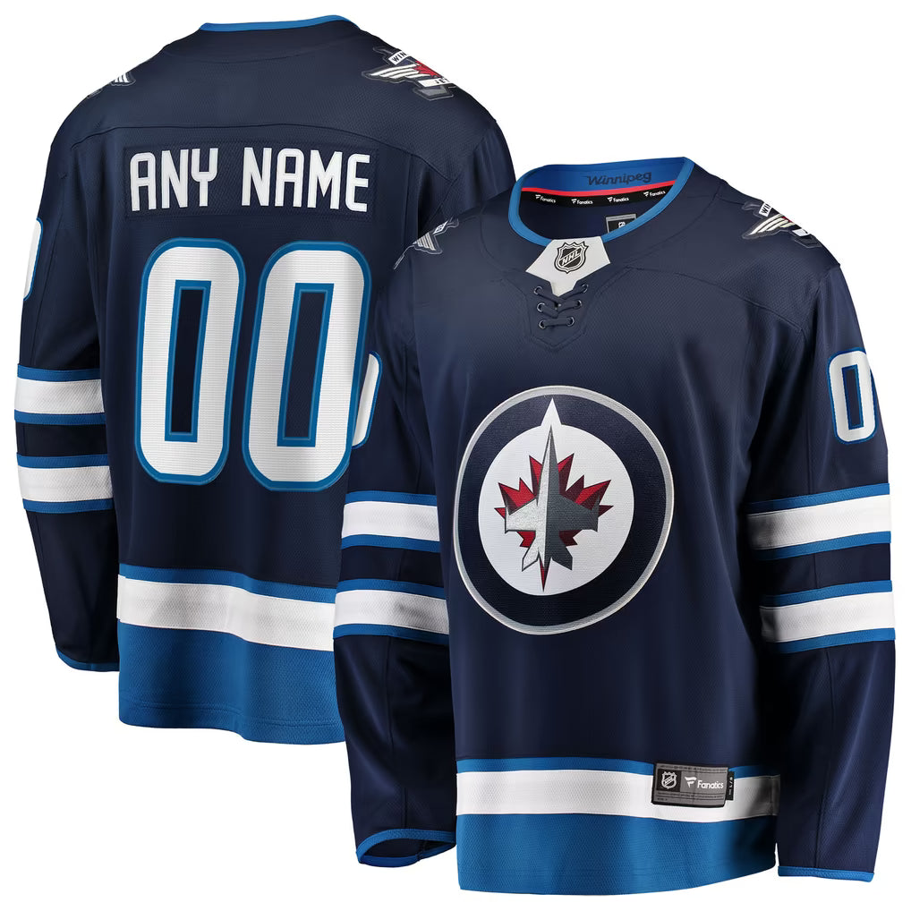 Town Jersey Winnipeg Jets Fanatics Home Breakaway Custom Jersey