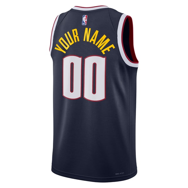Town Jersey Nike Unisex Denver Nuggets Swingman Navy Custom Jersey